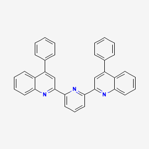 molecular formula C35H23N3 B14278229 Quinoline, 2,2'-(2,6-pyridinediyl)bis[4-phenyl- CAS No. 137731-79-4