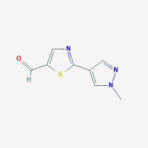 2-(1-methyl-1H-pyrazol-4-yl)-1,3-thiazole-5-carbaldehyde