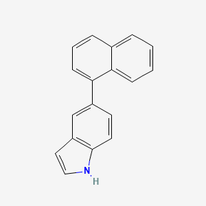 molecular formula C18H13N B14278243 1H-Indole, 5-(1-naphthalenyl)- CAS No. 163105-37-1