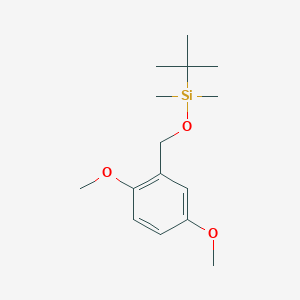molecular formula C15H26O3Si B14278263 Silane, [(2,5-dimethoxyphenyl)methoxy](1,1-dimethylethyl)dimethyl- CAS No. 161435-89-8