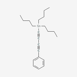 molecular formula C22H32Sn B14278273 Tributyl(4-phenylbuta-1,3-diyn-1-YL)stannane CAS No. 125358-13-6
