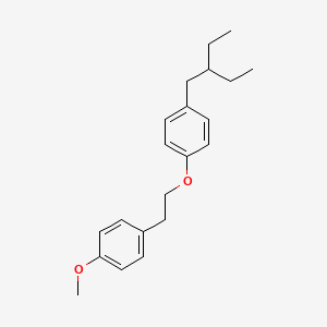 molecular formula C21H28O2 B14278277 Benzene, 1-(2-ethylbutyl)-4-(2-(4-methoxyphenyl)ethoxy)- CAS No. 125814-10-0