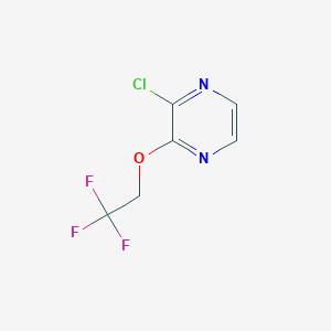 molecular formula C6H4ClF3N2O B1427829 2-氯-3-(2,2,2-三氟乙氧基)吡嗪 CAS No. 1251156-39-4