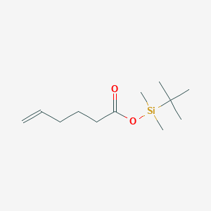molecular formula C12H24O2Si B14278354 tert-Butyl(dimethyl)silyl hex-5-enoate CAS No. 139461-36-2
