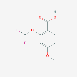 molecular formula C9H8F2O4 B1427836 2-(Difluoromethoxy)-4-methoxybenzoic acid CAS No. 1293108-58-3