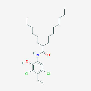 molecular formula C24H39Cl2NO2 B14278385 N-(3,5-Dichloro-4-ethyl-2-hydroxyphenyl)-2-hexyldecanamide CAS No. 137662-96-5