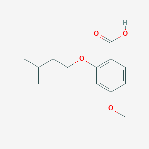 molecular formula C13H18O4 B1427844 4-Methoxy-2-(3-methylbutoxy)benzoic acid CAS No. 1285556-26-4