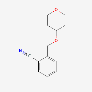 molecular formula C13H15NO2 B1427845 2-[(Oxan-4-yloxy)methyl]benzonitrile CAS No. 1249891-39-1