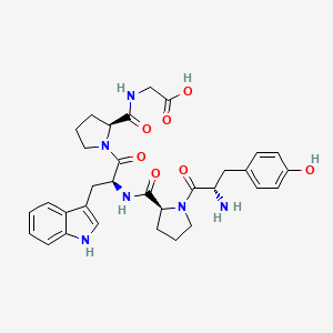 molecular formula C32H38N6O7 B14278489 Casomorphin, trp(3)- CAS No. 134406-64-7