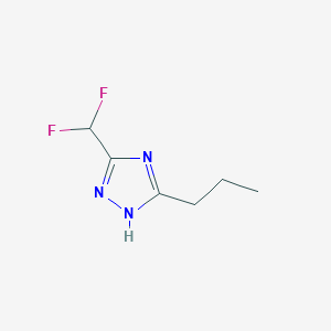 molecular formula C6H9F2N3 B1427852 3-(difluoromethyl)-5-propyl-1H-1,2,4-triazole CAS No. 1248604-96-7