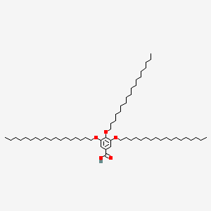 molecular formula C61H114O5 B14278542 Benzoic acid, 3,4,5-tris(octadecyloxy)- CAS No. 126229-90-1