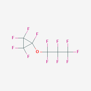 molecular formula C6F12O B14278546 Cyclopropane, pentafluoro(heptafluoropropoxy)- CAS No. 131393-36-7