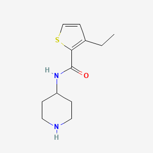 molecular formula C12H18N2OS B1427855 3-ethyl-N-(piperidin-4-yl)thiophene-2-carboxamide CAS No. 1247473-57-9
