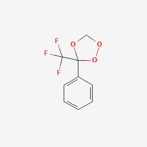 molecular formula C9H7F3O3 B14278564 1,2,4-Trioxolane, 3-phenyl-3-(trifluoromethyl)- CAS No. 177616-46-5