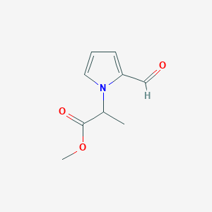 molecular formula C9H11NO3 B1427858 methyl 2-(2-formyl-1H-pyrrol-1-yl)propanoate CAS No. 60026-29-1