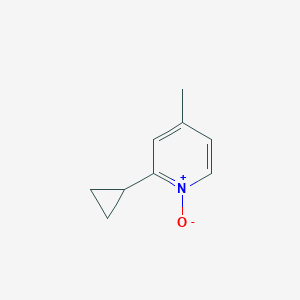 molecular formula C9H11NO B142786 2-Cyclopropyl-4-methylpyridine 1-oxide CAS No. 158902-33-1
