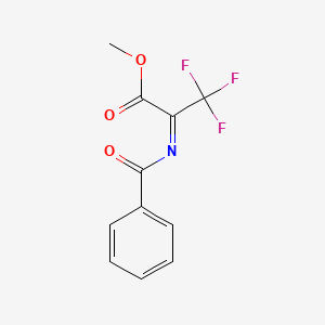 molecular formula C11H8F3NO3 B14278619 Propanoic acid, 2-(benzoylimino)-3,3,3-trifluoro-, methyl ester CAS No. 132145-24-5