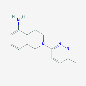 molecular formula C14H16N4 B1427863 2-(6-Methylpyridazin-3-yl)-1,2,3,4-tetrahydroisoquinolin-5-amine CAS No. 1307401-90-6