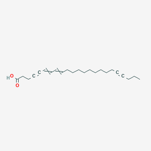 molecular formula C23H34O2 B14278633 Tricosa-6,8-diene-4,19-diynoic acid CAS No. 158182-75-3
