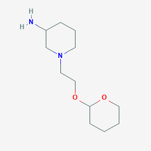 molecular formula C12H24N2O2 B1427864 1-(2-((Tetrahydro-2H-pyran-2-yl)oxy)ethyl)piperidin-3-amine CAS No. 1247144-70-2