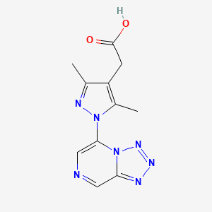 2-(3,5-dimethyl-1-{[1,2,3,4]tetrazolo[1,5-a]pyrazin-5-yl}-1H-pyrazol-4-yl)acetic acid