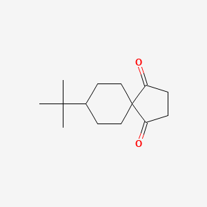 molecular formula C14H22O2 B14278667 Spiro[4.5]decane-1,4-dione, 8-(1,1-dimethylethyl)- CAS No. 154029-97-7
