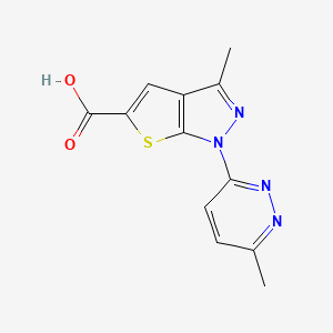 3-methyl-1-(6-methylpyridazin-3-yl)-1H-thieno[2,3-c]pyrazole-5-carboxylic acid