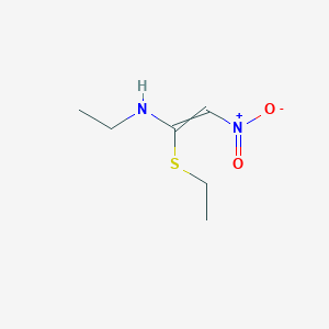 molecular formula C6H12N2O2S B14278679 N-Ethyl-1-(ethylsulfanyl)-2-nitroethen-1-amine CAS No. 138224-18-7