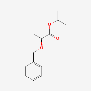 molecular formula C13H18O3 B14278693 Propanoic acid, 2-(phenylmethoxy)-, 1-methylethyl ester, (2S)- CAS No. 169104-23-8