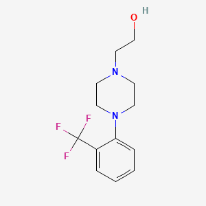 molecular formula C13H17F3N2O B1427874 2-{4-[2-(Trifluoromethyl)phenyl]piperazin-1-yl}ethan-1-ol CAS No. 1432680-75-5