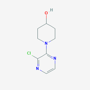 molecular formula C9H12ClN3O B1427879 1-(3-氯吡嗪-2-基)哌啶-4-醇 CAS No. 1248111-06-9