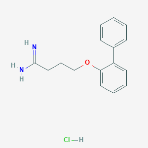 molecular formula C16H19ClN2O B142788 4-(2-Biphenylyloxy)butyramidine hydrochloride CAS No. 125849-41-4
