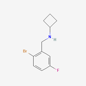 molecular formula C11H13BrFN B1427882 N-[(2-bromo-5-fluorophenyl)methyl]cyclobutanamine CAS No. 1247833-32-4