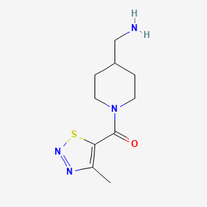 molecular formula C10H16N4OS B1427884 ({1-[(4-Methyl-1,2,3-thiadiazol-5-yl)carbonyl]piperidin-4-yl}methyl)amine CAS No. 1247860-39-4