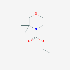 molecular formula C9H17NO3 B1427888 Ethyl 3,3-dimethylmorpholine-4-carboxylate CAS No. 1216749-40-4