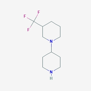 molecular formula C11H19F3N2 B1427891 1-(Piperidin-4-yl)-3-(trifluoromethyl)piperidine CAS No. 1247396-18-4