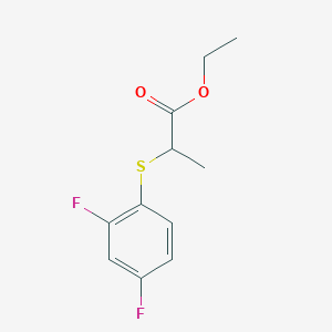 molecular formula C11H12F2O2S B1427893 Ethyl 2-[(2,4-difluorophenyl)sulfanyl]propanoate CAS No. 1248140-78-4