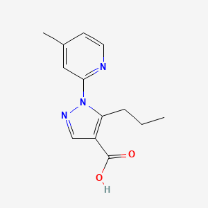 molecular formula C13H15N3O2 B1427894 1-(4-methylpyridin-2-yl)-5-propyl-1H-pyrazole-4-carboxylic acid CAS No. 1284400-70-9