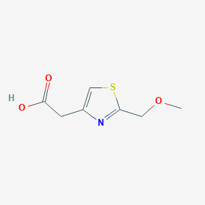 molecular formula C7H9NO3S B1427903 2-[2-(Methoxymethyl)-1,3-thiazol-4-yl]acetic acid CAS No. 1215927-96-0