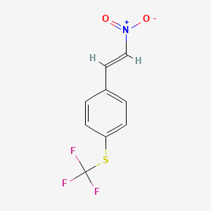 molecular formula C9H6F3NO2S B1427907 1-(2-硝基乙烯基)-4-[(三氟甲基)硫基]苯 CAS No. 1251436-03-9