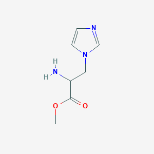 molecular formula C7H11N3O2 B1427909 Methyl 2-amino-3-imidazol-1-ylpropanoate CAS No. 1249688-19-4