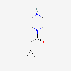 molecular formula C9H16N2O B1427910 2-Cyclopropyl-1-piperazin-1-yl-ethanone CAS No. 1339181-87-1