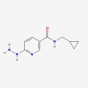 molecular formula C10H14N4O B1427915 N-(cyclopropylmethyl)-6-hydrazinylpyridine-3-carboxamide CAS No. 1250354-72-3