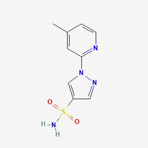 molecular formula C9H10N4O2S B1427928 1-(4-methylpyridin-2-yl)-1H-pyrazole-4-sulfonamide CAS No. 1247362-63-5