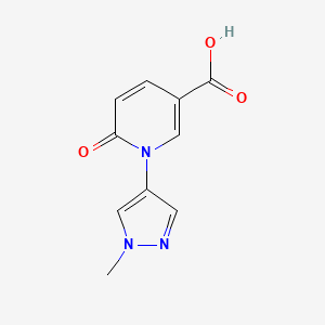 molecular formula C10H9N3O3 B1427931 1-(1-methyl-1H-pyrazol-4-yl)-6-oxo-1,6-dihydropyridine-3-carboxylic acid CAS No. 1251286-52-8