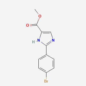 molecular formula C11H9BrN2O2 B1427951 methyl 2-(4-bromophenyl)-1H-imidazole-4-carboxylate CAS No. 1248928-40-6