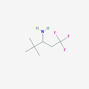 molecular formula C7H14F3N B1427954 1,1,1-Trifluoro-4,4-dimethylpentan-3-amine CAS No. 1248988-57-9