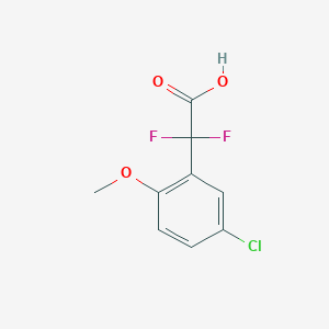 molecular formula C9H7ClF2O3 B1427955 2-(5-Chloro-2-methoxyphenyl)-2,2-difluoroacetic acid CAS No. 1249203-61-9