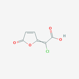 molecular formula C6H3ClO4 B14279617 Chloro(5-oxofuran-2(5H)-ylidene)acetic acid CAS No. 161985-58-6