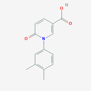 molecular formula C14H13NO3 B1427962 1-(3,4-Dimethylphenyl)-6-oxo-1,6-dihydropyridine-3-carboxylic acid CAS No. 1282073-48-6